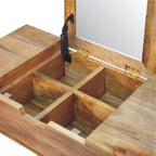 Mini Oak-Tone Dressing Table