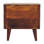 Chestnut Lid-Up Storage Stool