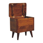 Chestnut Lid-Up Storage Stool