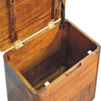 Chestnut Lid-Up Storage Stool