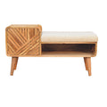Bouclé Carved Telephone Table