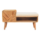 Bouclé Carved Telephone Table