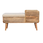 Bouclé Carved Telephone Table