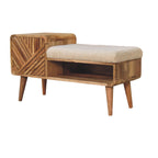 Bouclé Carved Telephone Table
