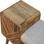 Bouclé Carved Telephone Table