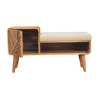 Bouclé Carved Telephone Table