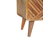 Bouclé Carved Telephone Table