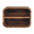 Oak-Tone Floating Open Curve Bedside