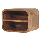 Oak-Tone Floating Open Curve Bedside