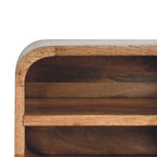 Oak-Tone Floating Open Curve Bedside