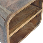 Oak-Tone Floating Open Curve Bedside