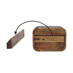 Oak-Tone Floating Open Curve Bedside