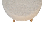 Cream Bouclé Petite Footstool