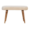 Cream Bouclé Nordic Bench