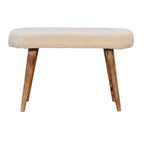 Cream Bouclé Nordic Bench