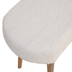 Cream Bouclé Nordic Bench
