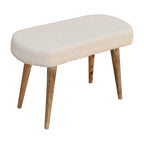 Cream Bouclé Nordic Bench