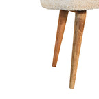 Cream Bouclé Nordic Bench