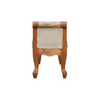 Cream Bouclé French Style Bench