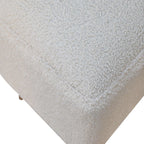 Cream Bouclé Squoval Bench