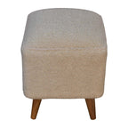 Cream Bouclé Squoval Bench