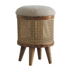 Cream Bouclé Larissa Footstool