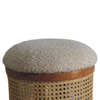 Cream Bouclé Larissa Footstool