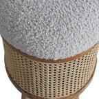 Cream Bouclé Larissa Footstool