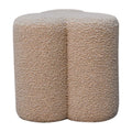 Mud Bouclé Clover Footstool