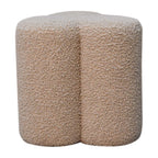 Mud Bouclé Clover Footstool