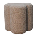 Mud Bouclé Clover Footstool