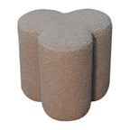 Mud Bouclé Clover Footstool
