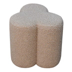 Mud Bouclé Clover Footstool