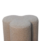 Mud Bouclé Clover Footstool