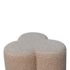 Mud Bouclé Clover Footstool