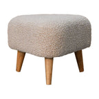 Mud Bouclé Triangle Footstool