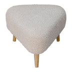 Mud Bouclé Triangle Footstool