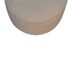 Cream Bouclé Storage Footstool