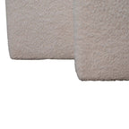 White Bouclé Twin Footstool