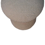 Cream Bouclé Mushroom Footstool