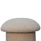 Cream Bouclé Mushroom Footstool
