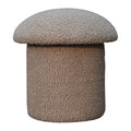 Mud Bouclé Mushroom Footstool