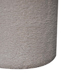 White Bouclé Mushroom Footstool