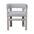 White Bouclé Occasional Chair