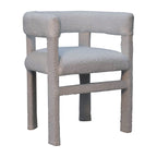 White Bouclé Occasional Chair