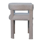 White Bouclé Occasional Chair
