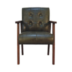 Olive Buffalo Leather Chair