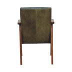 Olive Buffalo Leather Chair