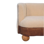 Bouclé Cream Buffalo Small Sofa