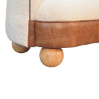Bouclé Cream Buffalo Small Sofa